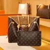 Высококачественные сумки решетки 2pcs Set Set Designers Bag Women Double G Сумочки роскоши дамы мешки с плечами леди сцепление кошелек ретро -тота женский футляр