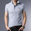 Men Polos للتصميم غير الرسمي العلامة التجارية 95 ٪ من القطن الصيف مخطط البولو قميص قصير الأكمام الأكمام بالإضافة إلى الحجم M-5XL 6XL TOPS TEES