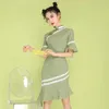 Этническая одежда летняя клетка Улучшена Cheongsam маленькое свежее молодое ретро -художественное платье в стиле девушка короткие