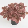 Simuleringsblomma Fake Green Plant Wedding Decoration L￶v V￤xtv￤ggbeslag 5 gaffel Silkduk Eukalyptusblad