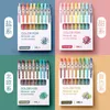 9 pc ensemble push type main compte Gel stylos rétro simplicité 0.5mm Notes stylo étudiant papeterie fournitures de bureau encre recharges cadeau