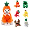 Hondenkleding schattig fruitkleding voor kleine honden hoodies Warm fleece huisdier kleding puppy kat kostuum jas pakken pakken