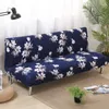 Stol täcker 30 blommor tryckt universal spandex elastisk soffa täcker stretch anti-dity bänk ingen armstöd vikningsbädd