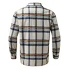 Men's Casual Shirts Collar Dress Shirt Men's Autumn And Winter Color Plaid Single-breasted Warm Thick Long-sleeved Men Blazers Work