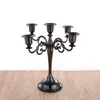 Titular de vela retro Três cabeças Five Head Metal Iron Art Table Decoração de ornamentos atirando adereços