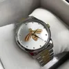 Montre de luxe Luxury Wristwatches Snake Bee couple watch 38mm 28mm Silver Case Mens Women Designer Watches Quartz Clock Fashion W313H