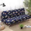 Fundas para sillas 30 Estampado de flores Funda de sofá universal Spandex Anti-suciedad Extraíble Banco elástico Sin reposabrazos Foding Bed