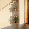 Étagères flottantes support en bois Boho décor à la maison étagère d'angle salon chambre tenture murale décor Triangle étagère présentoir