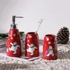 Badaccessoire set beer kerstbadkamer tandenborstelhouder fles mondwater cup paar huishouden zeep dispenser valentijnsdag cadeau