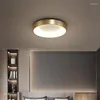 Plafonniers LED lumière ronde cuivre maison pour salon chambre cuisine moderne balcon grenier éclairer luminaire de montage en surface