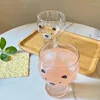 Бокалы для вина Kawaii Bear Corea Glass Cup для кофе пиво винтажное сок пузырьковый чай молоко питье для завтрака подарка на день рождения