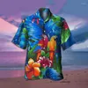 Chemises décontractées pour hommes été hommes hawaïen voyage revers hauts dames plage vacances mode mâle surdimensionné Blouse