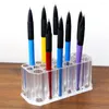 Saklama kutuları 26 delik kozmetik kalem kutusu için akrilik makyaj organizatörü standı fırça tutucu kaş kalem kız/bayan