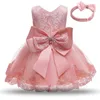 Girl Dresses Baby Girls Party Pricess Dress 1st Birthday Wear Toddler Lace Christening Gown Infant Tutu Baptism Clothes 12 24M