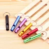 Metal Whistle Keychains Mixed Color Portable Self Defense Keyrings Accessories Outdoor Camping Survival Mini Tools