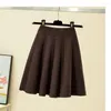 Skirts 2023 Spring Light Luxury Fashion Thickened Knitted Short Skirt Loose All-match Boutique Clothing Simple Style