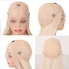 Perucas de renda quente aimeya platinum loira frontal para mulheres longas ondas naturais ondas sintéticas de fibra resistente ao calor de glueless Parte 221216