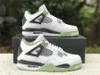 Buty WMNS 4 4s Oil Green Basketball AQ9129-103 Sportowe trampki Sneakersy Męskie Białe Seafoam Dark Ash Neutral Grey