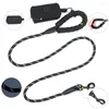 Dog Collars Durable Leash With Poop Bag Dispenser Strong Reflective Pet Rope Walking Training Round Belt For Dogs Cats Ropes