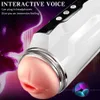 Produkty kosmetyczne doustna doustna masturbator wibrator głosowy prawdziwy cipka orgazm maszyna dla dorosłych seksowne zabawki dla mężczyzn 18 Dual Channel ssanie