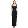 캐주얼 드레스 세련된 로브 로브 legue femme eTe scoop neck Zomerjurken 2023 Dames 우아한 Jurk Maxi vestido Long Women Party Sleeveless DRS36