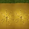 الطاقة الشمسية LED Firework Fairy Lights في الهواء الطلق مصباح العشب المضاد للماء لحفلة حديقة حفل زفاف الإضاءة زخرفة عيد الميلاد