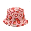 Berets Sells Fruit Pattern Fisherman's Hat Men And Women's Outdoor Leisure Sun Summer Travel Dropshiping Soft Breathabe Cap