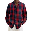 Men's Casual Shirts Lady Exercise Clothe Male Autumn Winter Single Breasted Warm Plaid Lapel Beach Long Sleeve Mens Shirt Pack X