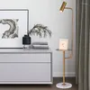 Vloerlampen Noordelijke lamp Woonkamer Bedroom Bedroom Studie Postmoderne minimalistische creatieve marmeren voetschakelaar voor E27