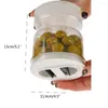 Storage Bottles Pickle Olive Container Dry Wet Separator Cucumber Hourglass Juice Plastic Airtight Kitchen