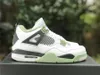 Buty WMNS 4 4s Oil Green Basketball AQ9129-103 Sportowe trampki Sneakersy Męskie Białe Seafoam Dark Ash Neutral Grey