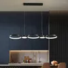 Hängslampor modern minimalistisk svart lång akrylkronor kreativ restaurangstudie ledde balkong konst design dekorativ hängande lampa