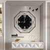 壁時計北欧のファッション時計リビングルームクリエイティブホームメタル装飾クォーツ装飾ウォッチホルロゲウォッチ