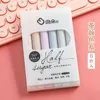 6st Söt stor kapacitet Candy Light Color Highlighter Pen Markers Midliner Pastel Highlight Hand Account School Stationery