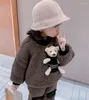 Ensembles de vêtements 2-6 ans hiver filles garçons mignon dessin animé ours costume bébé enfants enfants épais chaud polaire ensemble 2 pièces