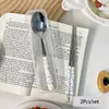 Dijkartikelen sets 2/3 stks Koreaans roestvrij staal servies set Chopsticks vork lepel flatware vaatwasser zilverwerk bestek eettafel