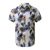 Chemises décontractées pour hommes Mode et loisirs pour hommes Impression numérique 3D Revers à manches courtes Chemise Top Cardigan Tuniques