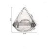 ギフトラップ9 9cm透明な大きなプラスチックダイヤモンドキャンディボックスウェディング好意ボックスホルダーバンケットプレゼントSN75