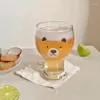 Бокалы для вина Kawaii Bear Corea Glass Cup для кофе пиво винтажное сок пузырьковый чай молоко питье для завтрака подарка на день рождения