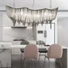 Chandeliers Art Design Złota Srebrna LED LED Oprawa oświetleniowa Nowoczesne zawieszenie Łańcuch Luster Chandelier 2023 Luksusowy wystrój domu