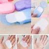 Towel 100pieces/5 Boxes Of Travel Portable Disinfection Paper Soap Hand Washing Mini Disposable Fragrance Cleaning Foam Box