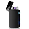 Cool mer f￤rgglad zinklegerings￤ndare torkar ￶rt tobak USB batteriladdning dubbel b￥ge cigarett r￶kning h￥llare b￤rbar kraft display vindt￤t ljusare