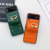 luxury designer Phone cases for Samsung Galaxy Z Flip 3 4 1 2 ZFlip fold Fashion ring Letter printing pc hard case