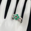 Стильные эмалевые кольца со штампами для женщин Vantage, дизайнерские цветочные украшения, женское кольцо G для вечеринки с коробкой 699