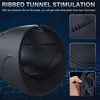 Mensvibrator Amegow Winged Male Masturbator med 10 vibrationer uppvärmning Ribbad tunnel för penisstimuleringsnöje