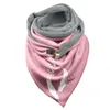 Halsdukar mode vinter halsduk för kvinnor fjädertryck knapp mjuk wrap casual varma sjalar foulard femme nackbandana l5