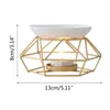 Candle Holders Aromatic Oil Burner Geometric Ceramic Essential Holder Wax Melt Warmer Melter Fragrance For Home Office