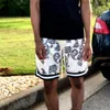 Herren-Shorts, stilvolle Herren-Shorts, dünne Hosen, Cashew-Print, Taschen, dehnbar, bedruckt