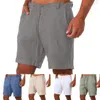 Shorts pour hommes Simple Fitness All Match Pockets Bottoms Pure Color Ample