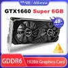 Utilis￩ Envinda GTX 1660Super 6 Go GDDR6 Carte graphique 192 bits 8pin PCI-E3.0 Carte vid￩o GTX 1660 Super 6G Gamer Cabinet VGA Card